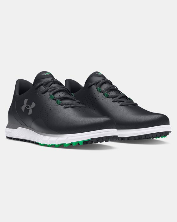 Men's UA Drive Fade Spikeless Golf Shoes in Black image number 3